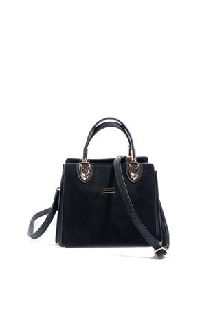 Silver & Polo SP1133 Kadın El Çantası Süet Siyah