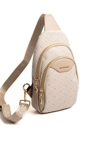 Silver & Polo SP959 Kadın Vücut Çantası Ç.Örgü Bej-Kum