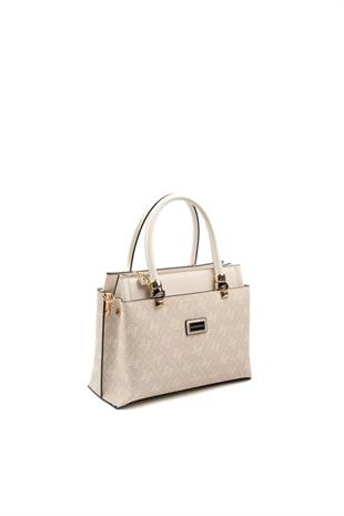 Silver & Polo SP826 Kadın El Çantası Monogram Taş-Kemik