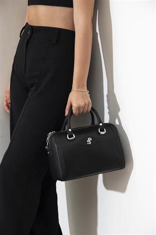 Silver & Polo SP1091 Kadın El Çantası Düz Siyah-Siyah