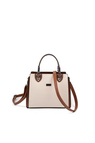 Silver & Polo Bej - Taba SP1133 Kadın El Çantası