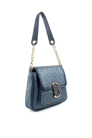 Silver & Polo SP1147 Kadın Omuz Çantası Logolu Lacivert-Lacivert