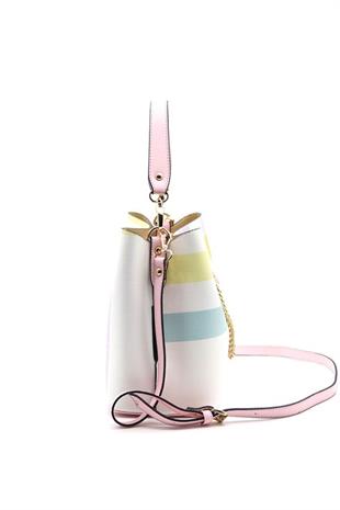 Silver & Polo SP967 Kadın Çapraz Çanta Ekose Lila-Pembe