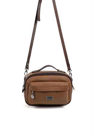 Silver & Polo SP1186 Kadın Çapraz Çanta Petek Karamel-Kahve
