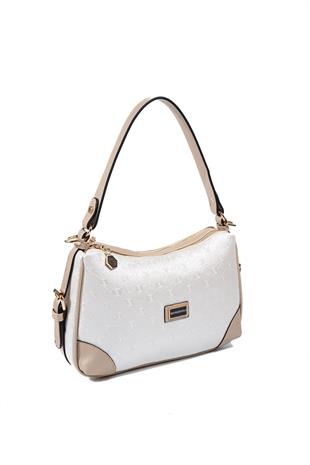 Silver & Polo SP1269 Kadın Omuz Çantası Logolu Sedef-S.Nut