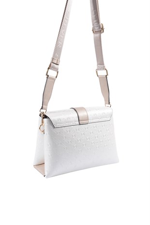 Silver & Polo SP1275 Kadın Çapraz Çanta Logolu Sedef-S.Nut