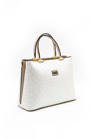 Silver & Polo SP924 Kadın El Çantası Logolu Sedef-S.Nut