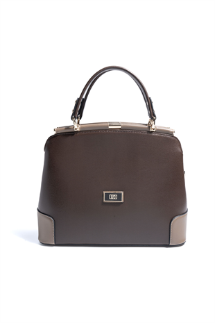 Silver & Polo SP706 Kadın El Çantası Düz Kahve-Vizon