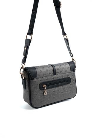 Silver & Polo Platin - Siyah SP1182 Kadın Çapraz Çanta