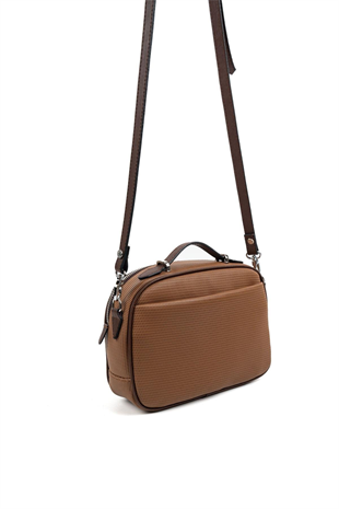 Silver & Polo SP1186 Kadın Çapraz Çanta Petek Karamel-Kahve