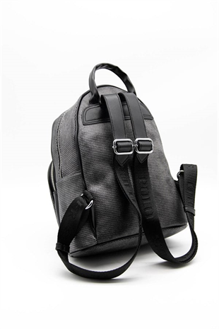 Silver & Polo SP1062 Kadın Sırt Çantası Petek M.Gümüş-Siyah