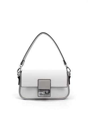 Silver & Polo Beyaz - A.gri SP1179 Kadın Omuz Çantası