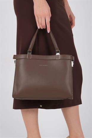 Silver & Polo SP1237 Kadın El Çantası  Kahve