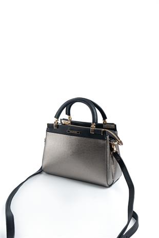 Silver & Polo Platin - Siyah SP1193 Kadın El Çantası