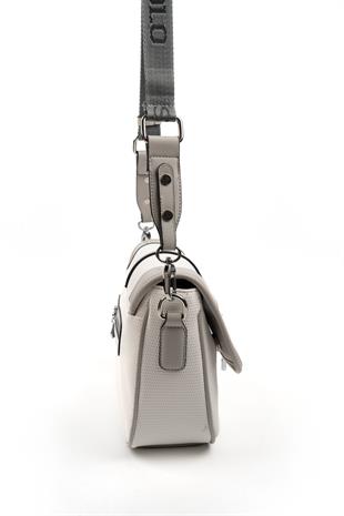Silver & Polo Beyaz - A.gri SP1182 Kadın Çapraz Çanta