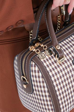 Silver & Polo Kahve Sarı - Kahve SP1091 Kadın El Çantası