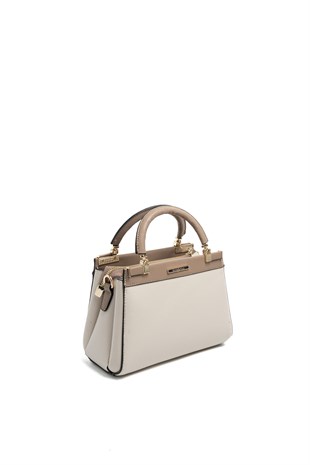 Silver & Polo SP1193 Kadın El Çantası Düz Bej-Latte