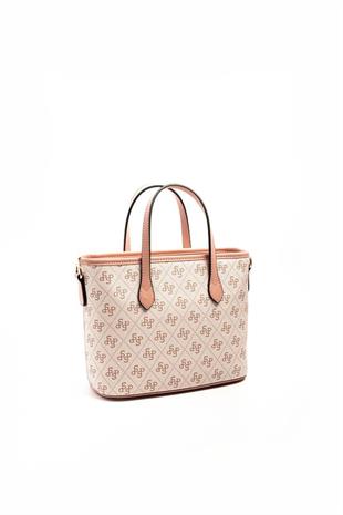 Silver & Polo SP1185 Kadın El Çantası Monogram Pembe-Somon