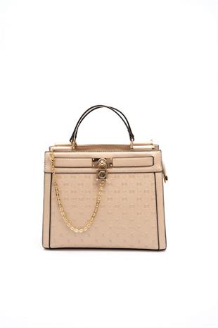 Silver & Polo SP1166 Kadın El Çantası Logolu Nut-S.Nut