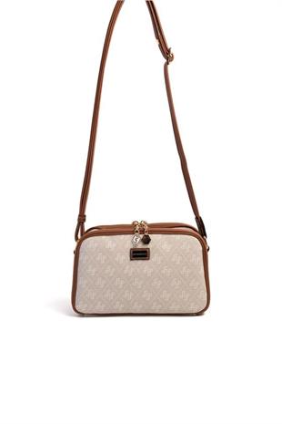 Silver & Polo SP899 Kadın Çapraz Çanta Monogram Taş-Taba