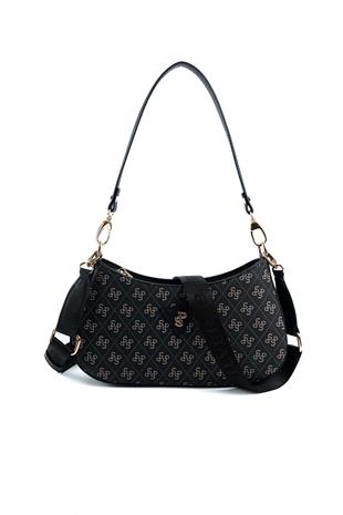 Silver & Polo Füme - Siyah SP1251 Kadın Çapraz Çanta