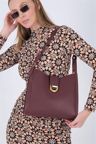 Silver Polo SP1242 Kadın Omuz Çantası Mini Rolax Bordo-Bordo