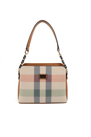 Silver & Polo Krem - A.Taba SP937 Kadın Omuz Çantası