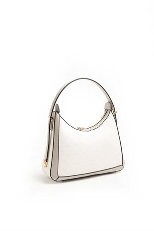 Silver & Polo SP1187 Kadın Omuz Çantası Logolu Beyaz-A.Gri