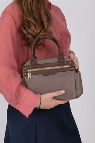 1219 Kadın El Çantası  Kum-Kahve