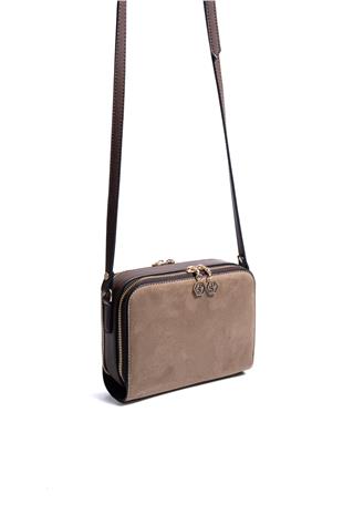 Silver & Polo SP888 Kadın Çapraz Çanta Süet Vizon-Kahve