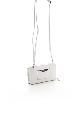 Silver & Polo SP921 Kadın Telefon Çantası Celebrty Gümüş-Beyaz
