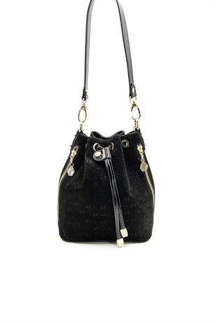 Silver Polo SP1137 Kadın Omuz Çantası Fashion Siyah-Rugan Siyah