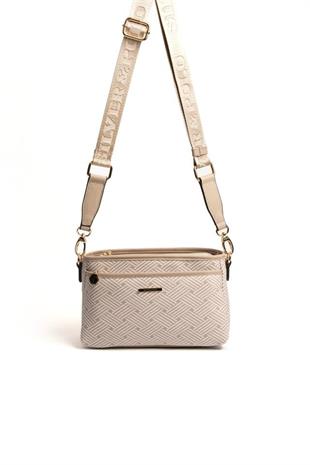 Silver & Polo SP1184 Kadın Çapraz Çanta Ç.Örgü Bej-Kum