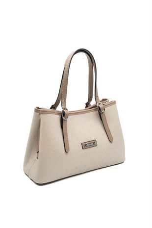 Silver & Polo SP1252 Kadın El Çantası Fashion Bej-Latte