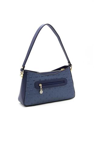 Silver & Polo SP1102 Kadın Omuz Çantası Logolu Lacivert-Lacivert