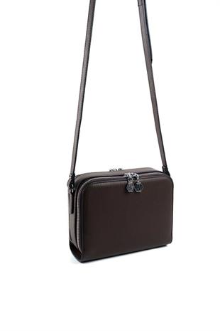 Silver & Polo SP888 Kadın Çapraz Çanta Düz Kahve