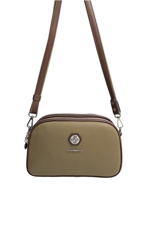 Silver & Polo SP745 Kadın Çapraz Çanta Petek L.Haki-Kahve