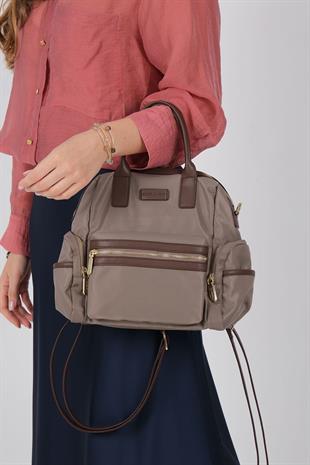 1211 Kadın Sırt Çantası  Kum-Kahve