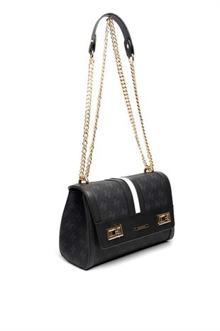 Silver & Polo SP1139 Kadın Çapraz Çanta Monogram Siyah