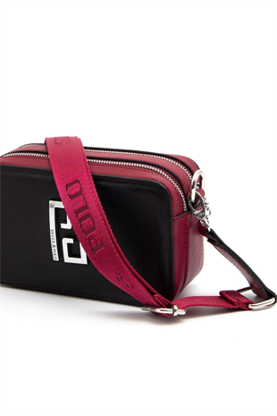 Silver & Polo SP1078 Kadın Çapraz Çanta Düz Siyah-Bordo