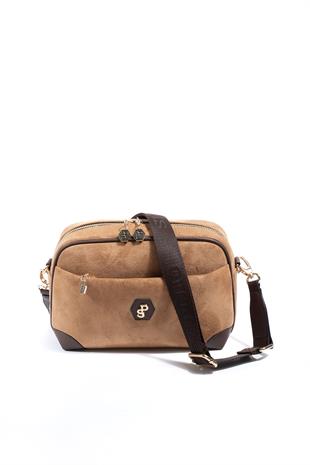 Silver & Polo SP1094 Kadın Çapraz Çanta Süet Taba-Kahve