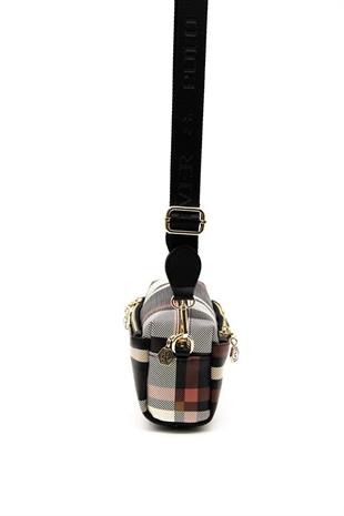 Silver & Polo SP1142 Kadın Çapraz Çanta Ekose Siyah