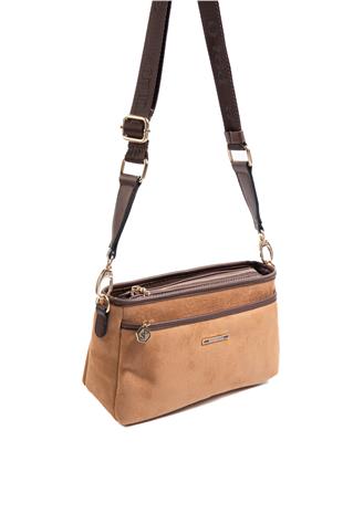 Silver & Polo SP1184 Kadın Çapraz Çanta Süet Taba-Kahve