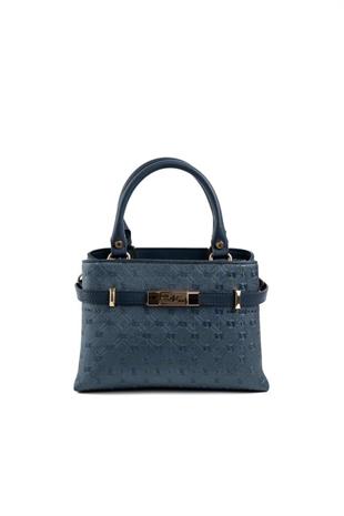 Silver Polo Lacivert - Lacivert Logolu Kadın El Çantası SP1149