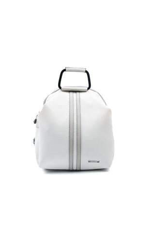 Silver & Polo SP771 Kadın Sırt Çantası Petek Beyaz-A.Gri