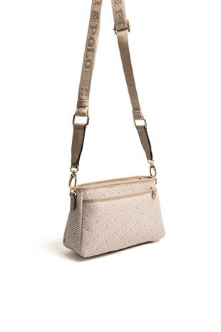 Silver & Polo SP1184 Kadın Çapraz Çanta Ç.Örgü Bej-Kum