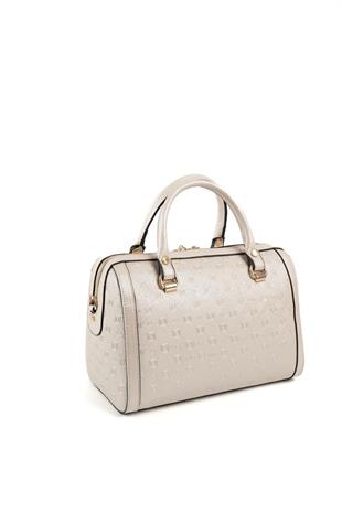 Silver & Polo SP1091 Kadın El Çantası Logolu Bej-S.Bej