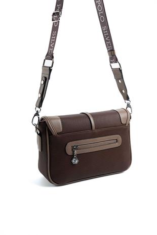 Silver & Polo Kahve - Vizon SP1182 Kadın Çapraz Çanta