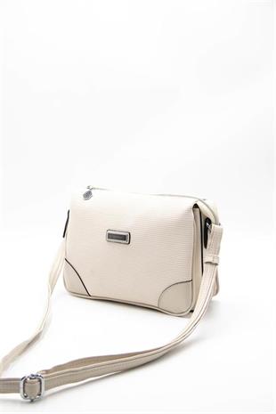 Silver & Polo SP784 Kadın Çapraz Çanta Petek Bej-Bej