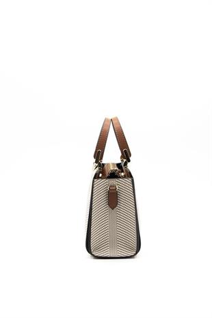 Silver & Polo SP1133 Kadın El Çantası Hasır Bej-Taba